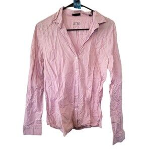 ATM Light Purple Button Up Blouse Size Medium